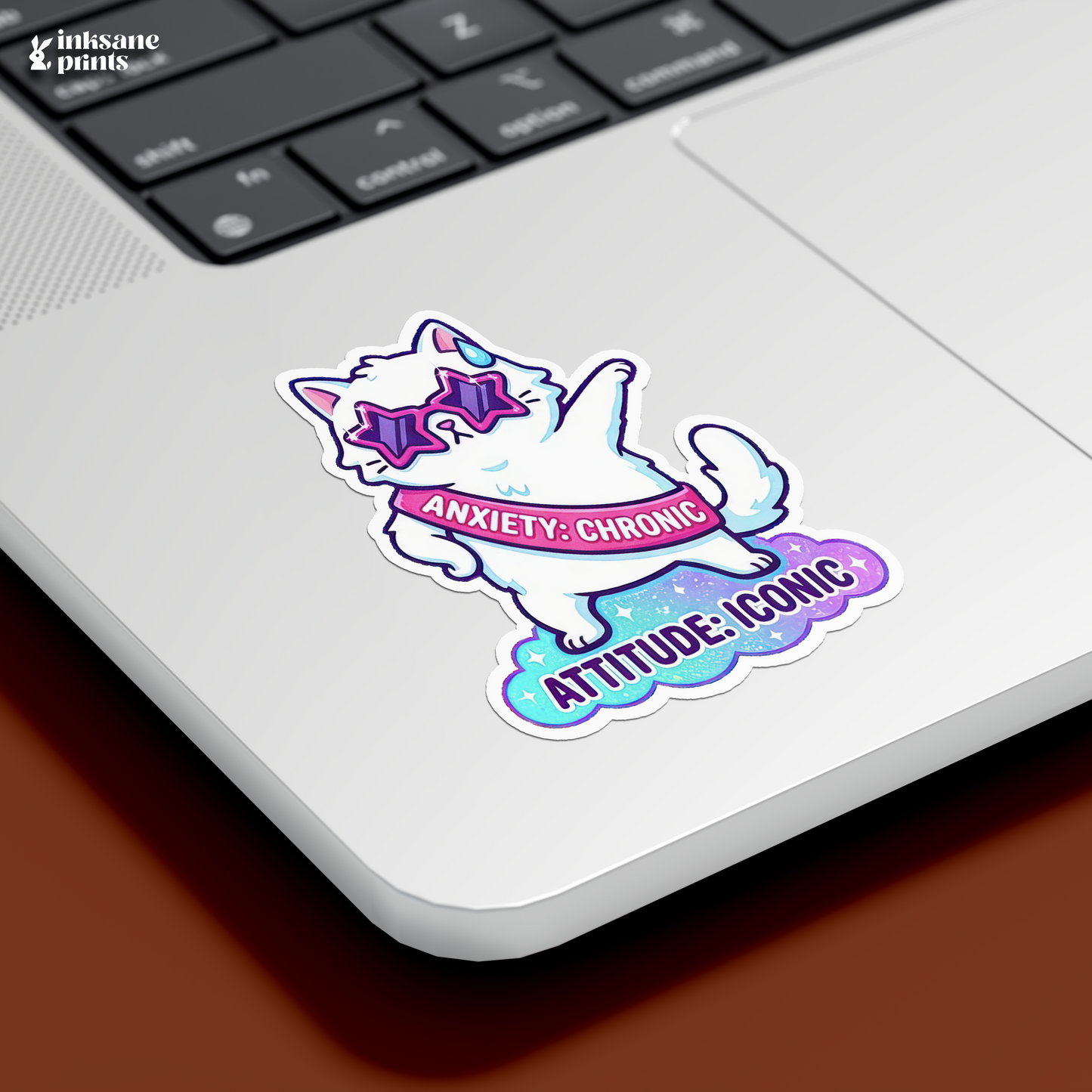 Anxiety Chronic, Attitude Iconic Sticker