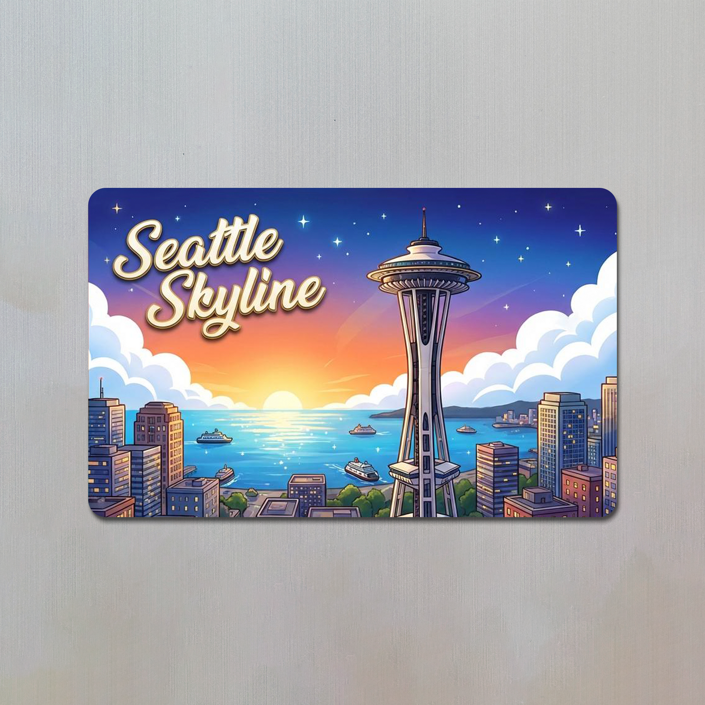 Seattle Skyline Fridge Magnet
