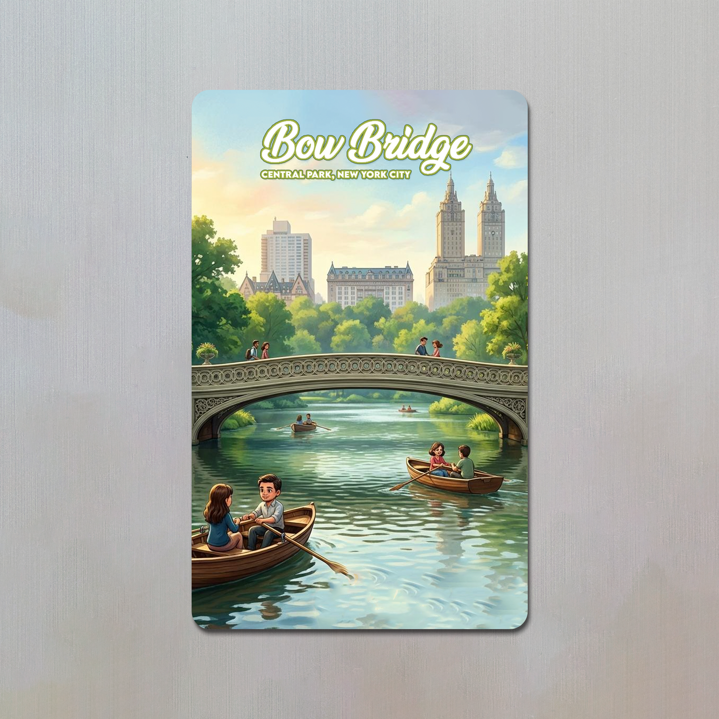 Bow Bridge Central Park Fridge Magnet