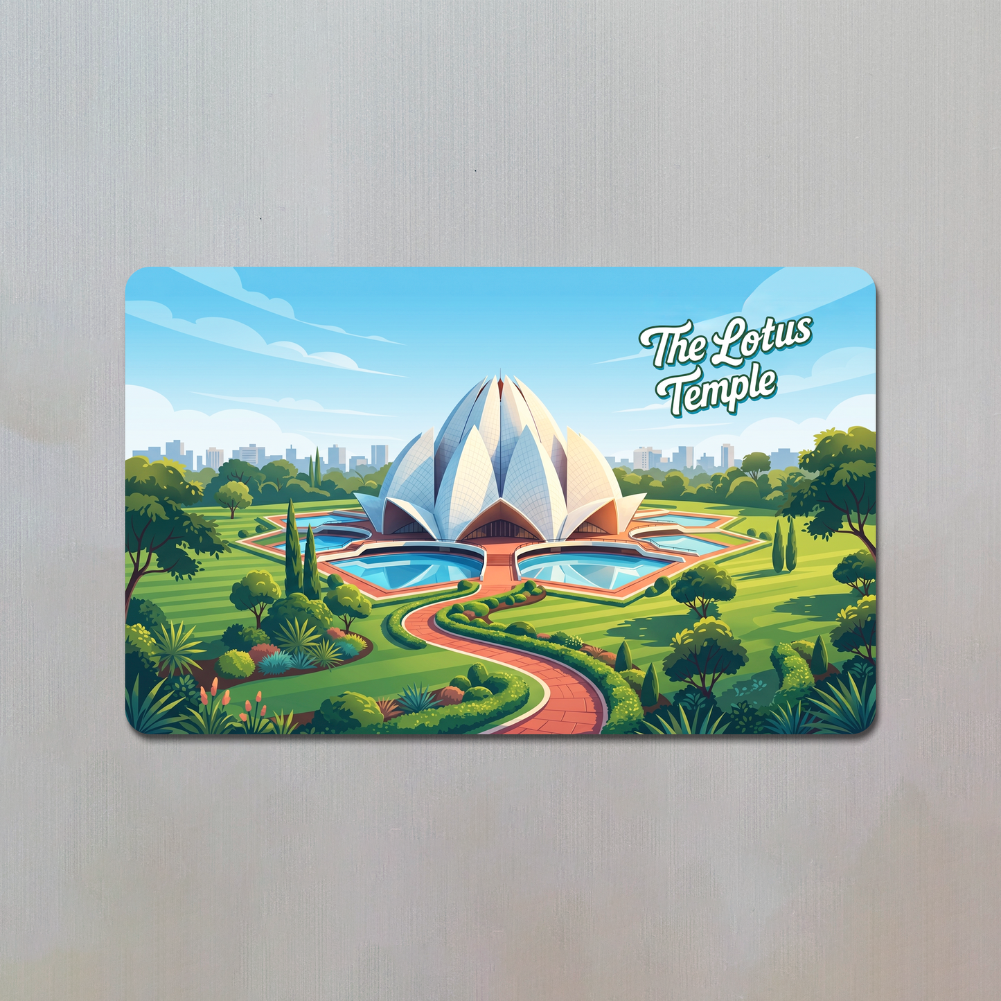 Lotus Temple Fridge Magnet