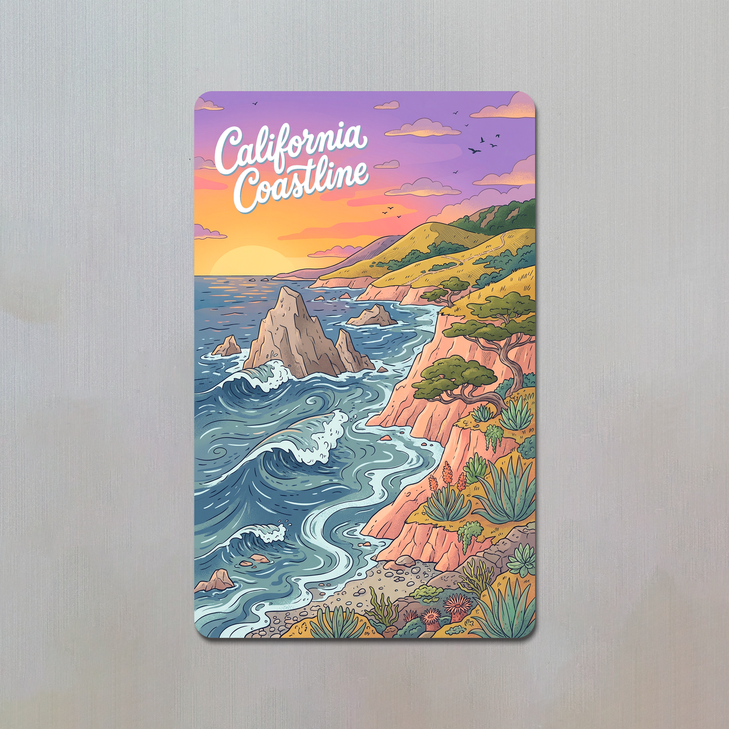California Coastline Fridge Magnet
