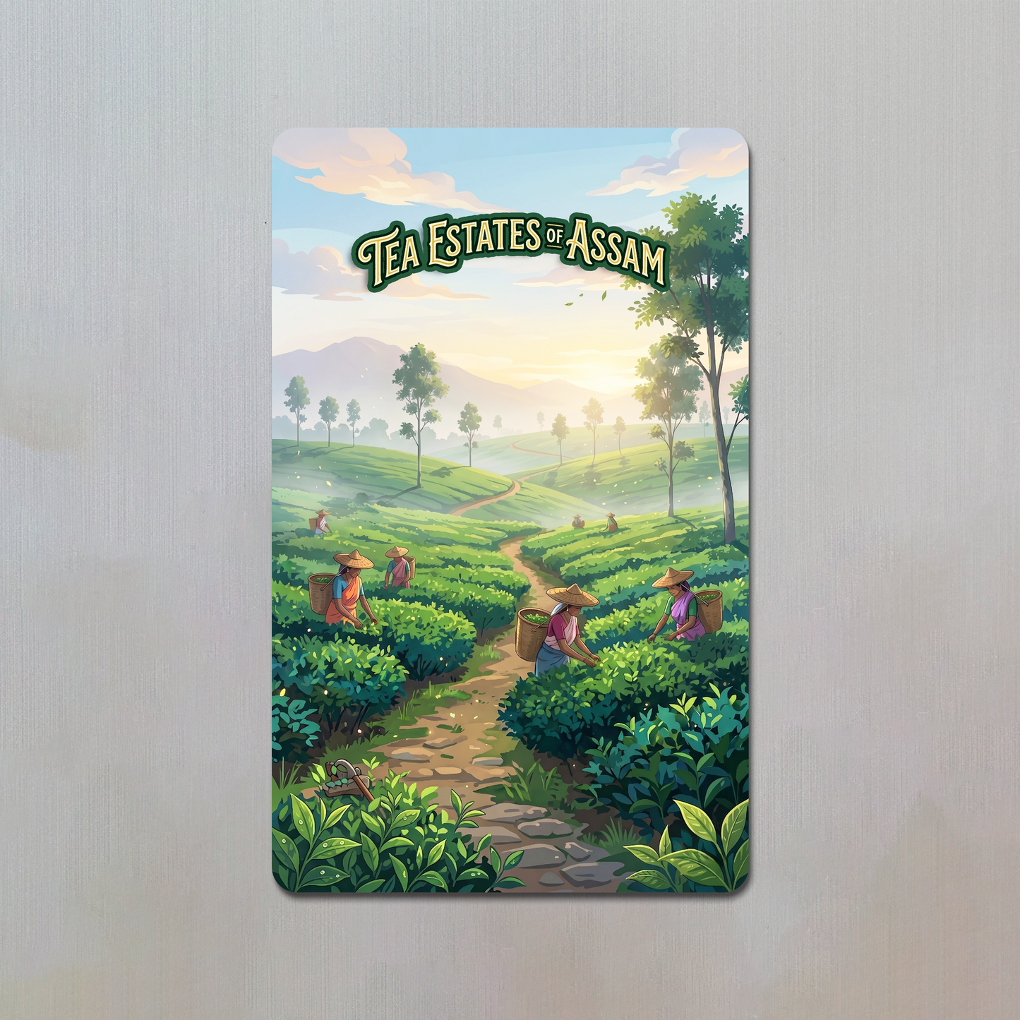 Tea Estates of Assam Fridge Magnet