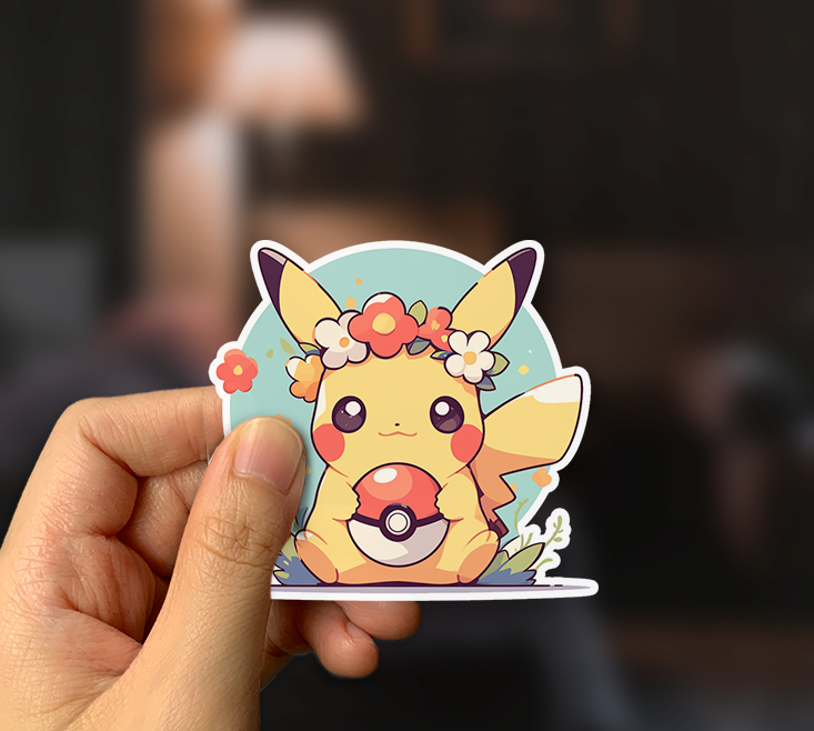 Pikachu Holding a Poké Ball Sticker