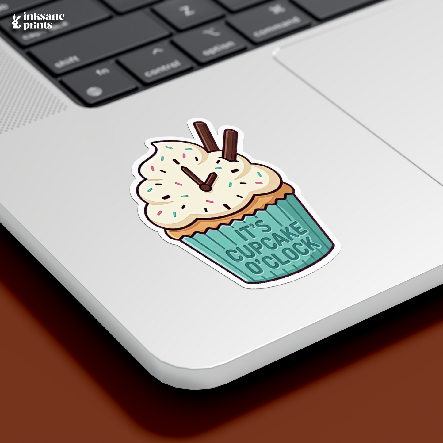 It's Cupcake O'Clock Sticker