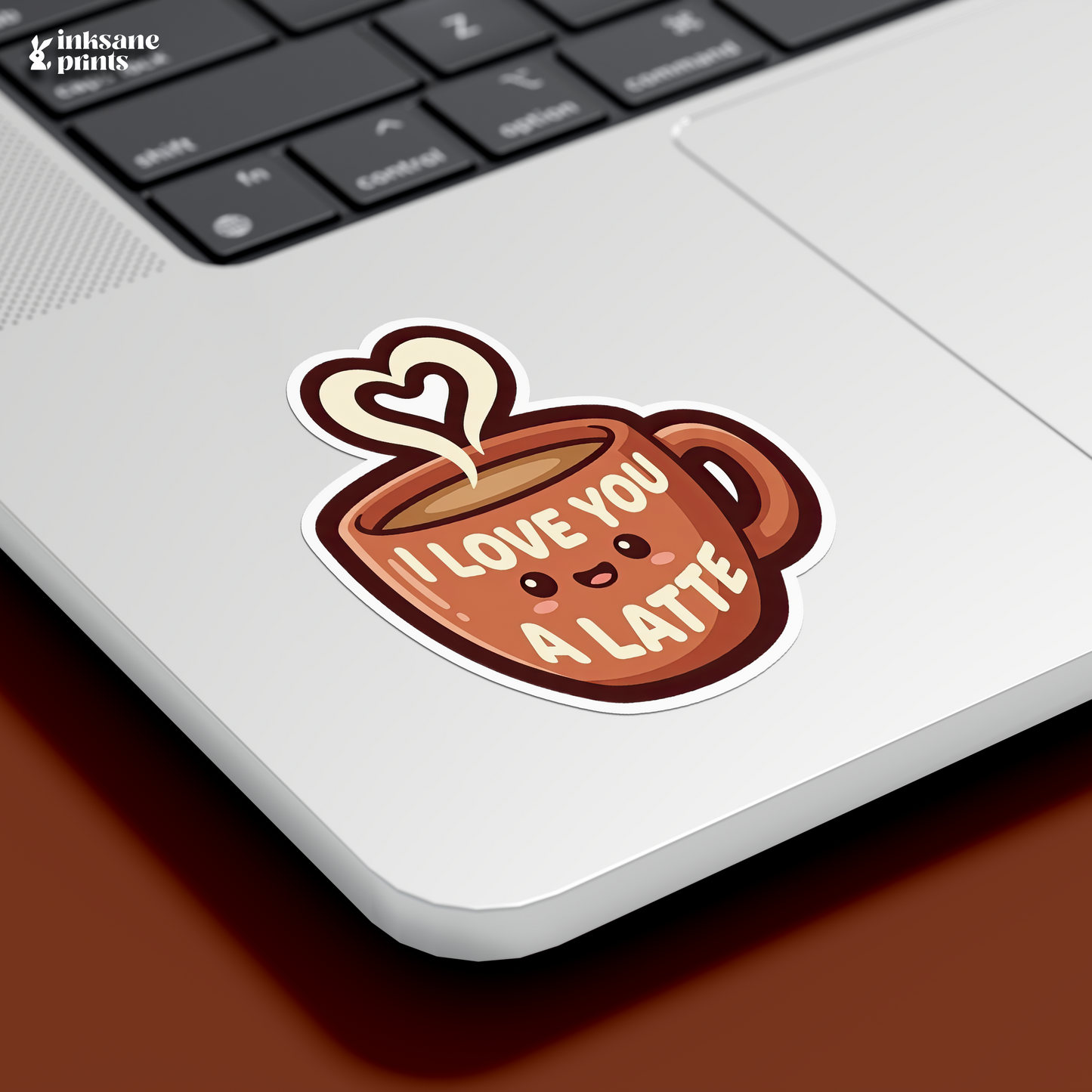 I Love You A Latte Sticker