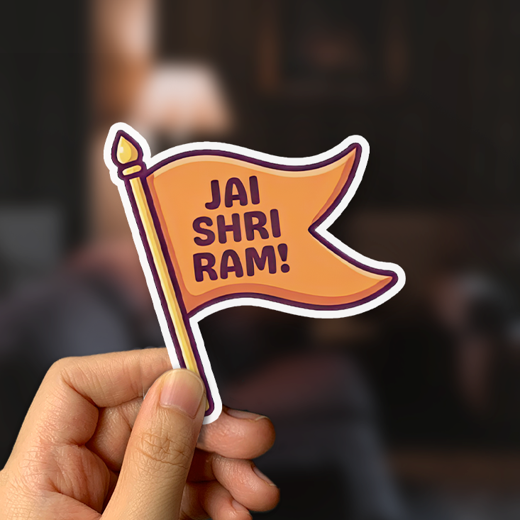 Jai Shree Ram Flag Sticker
