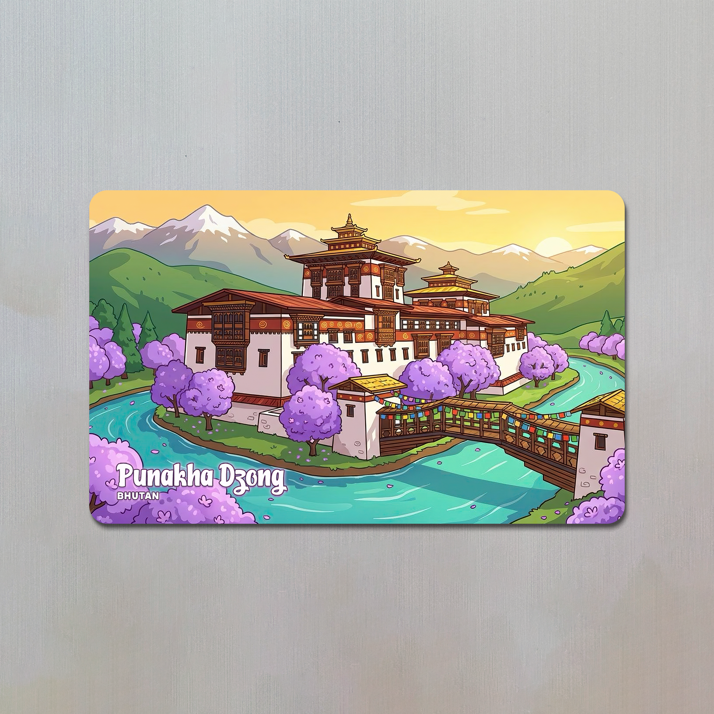 Punakha Dzong Bhutan Fridge Magnet