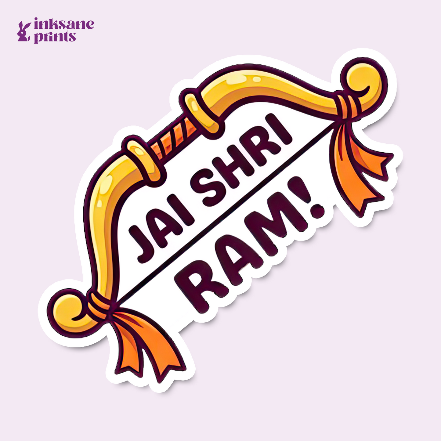 Jai Shree Ram Bow Sticker