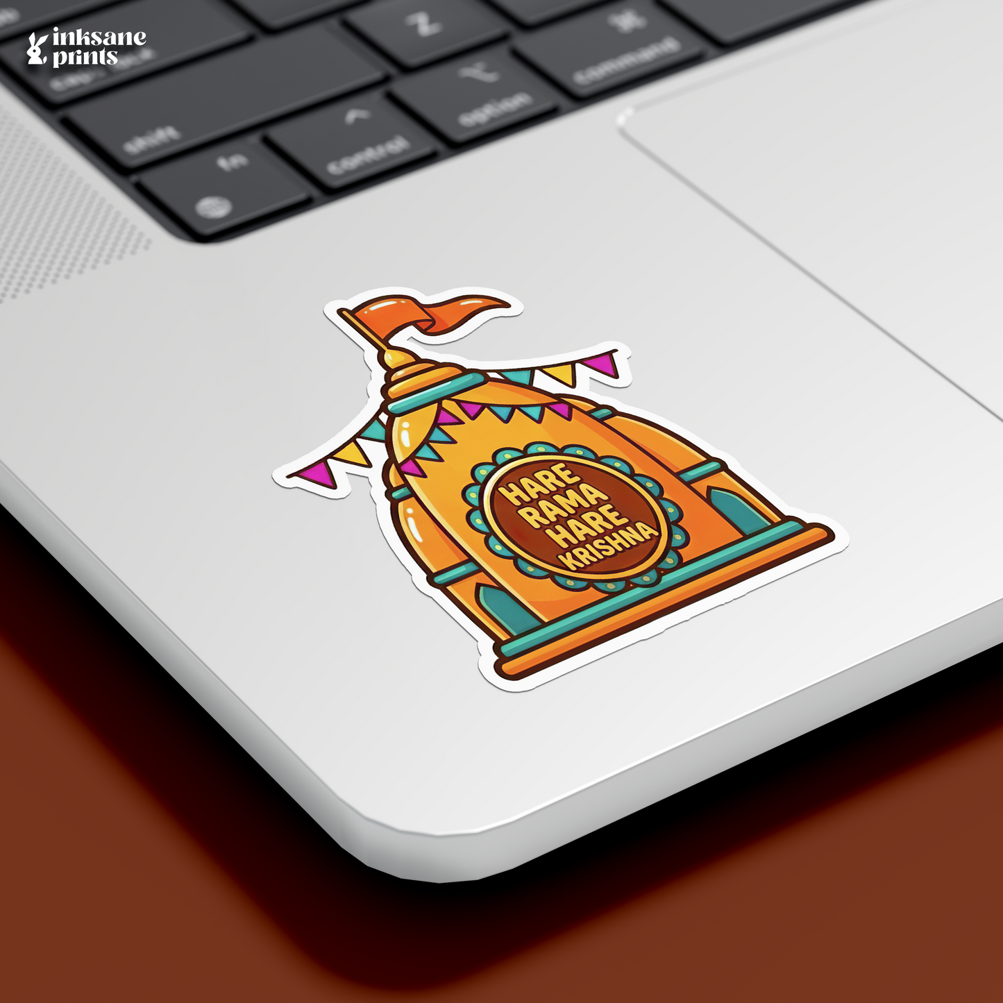 Hare Rama Hare Krishna Temple Sticker