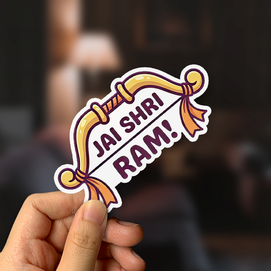 Jai Shree Ram Bow Sticker