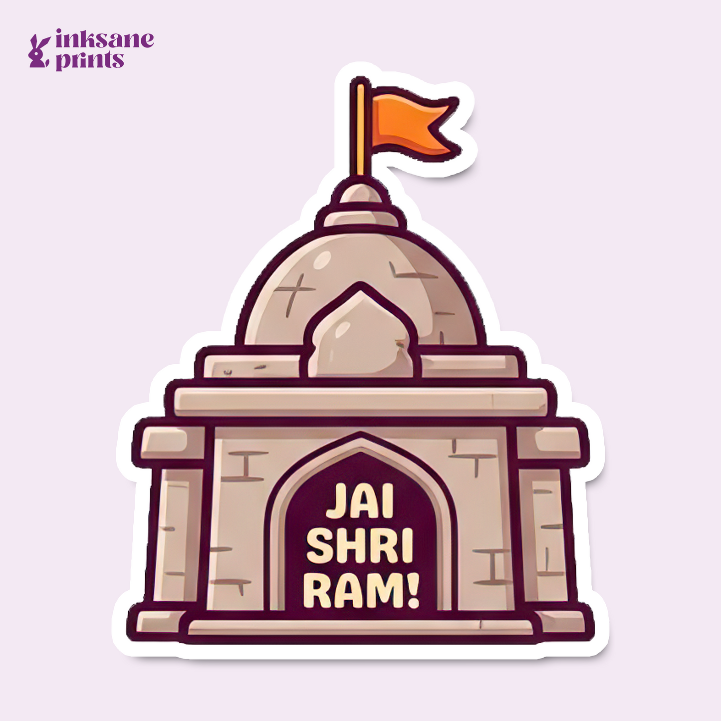 Jai Shree Ram Temple Sticker