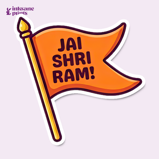Jai Shree Ram Flag Sticker