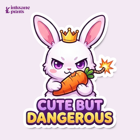 Cute But Dangerous Sticker