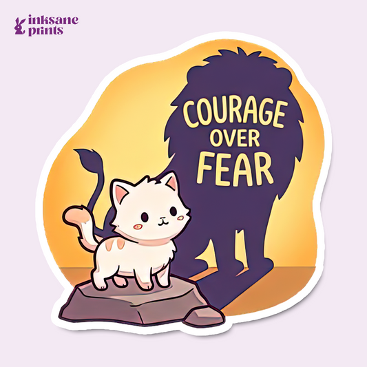 Courage Over Fear Sticker