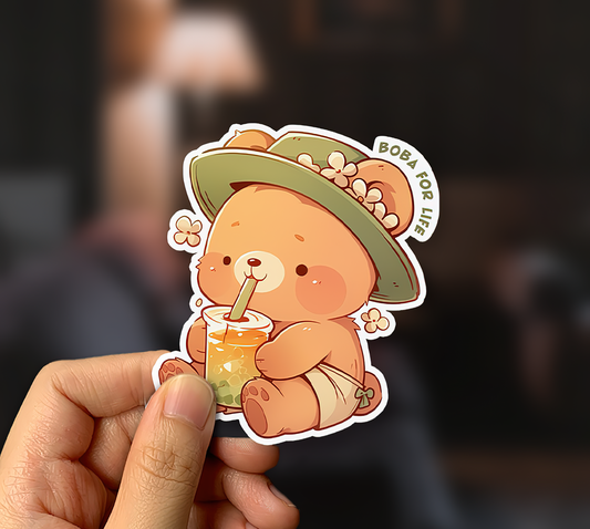 Boba For Life Sticker