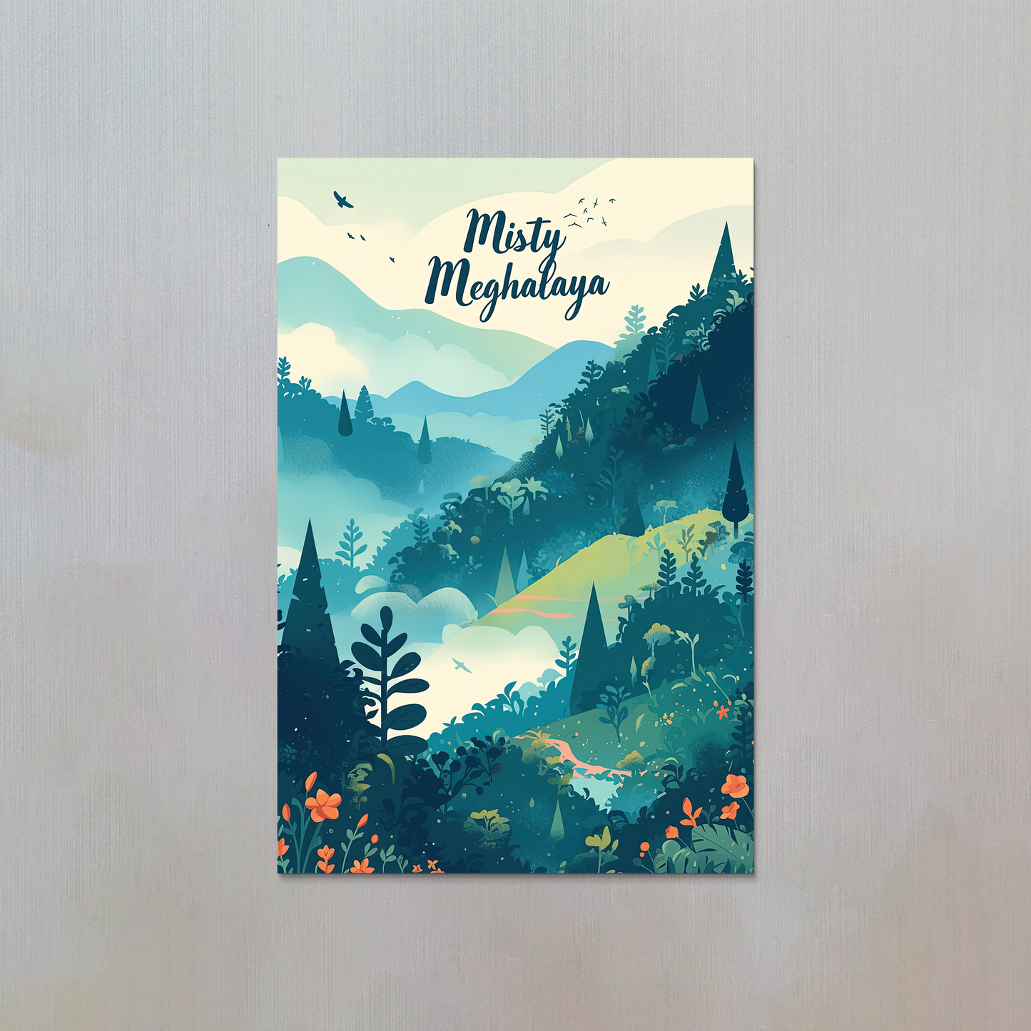 Misty Meghalaya Fridge Magnet