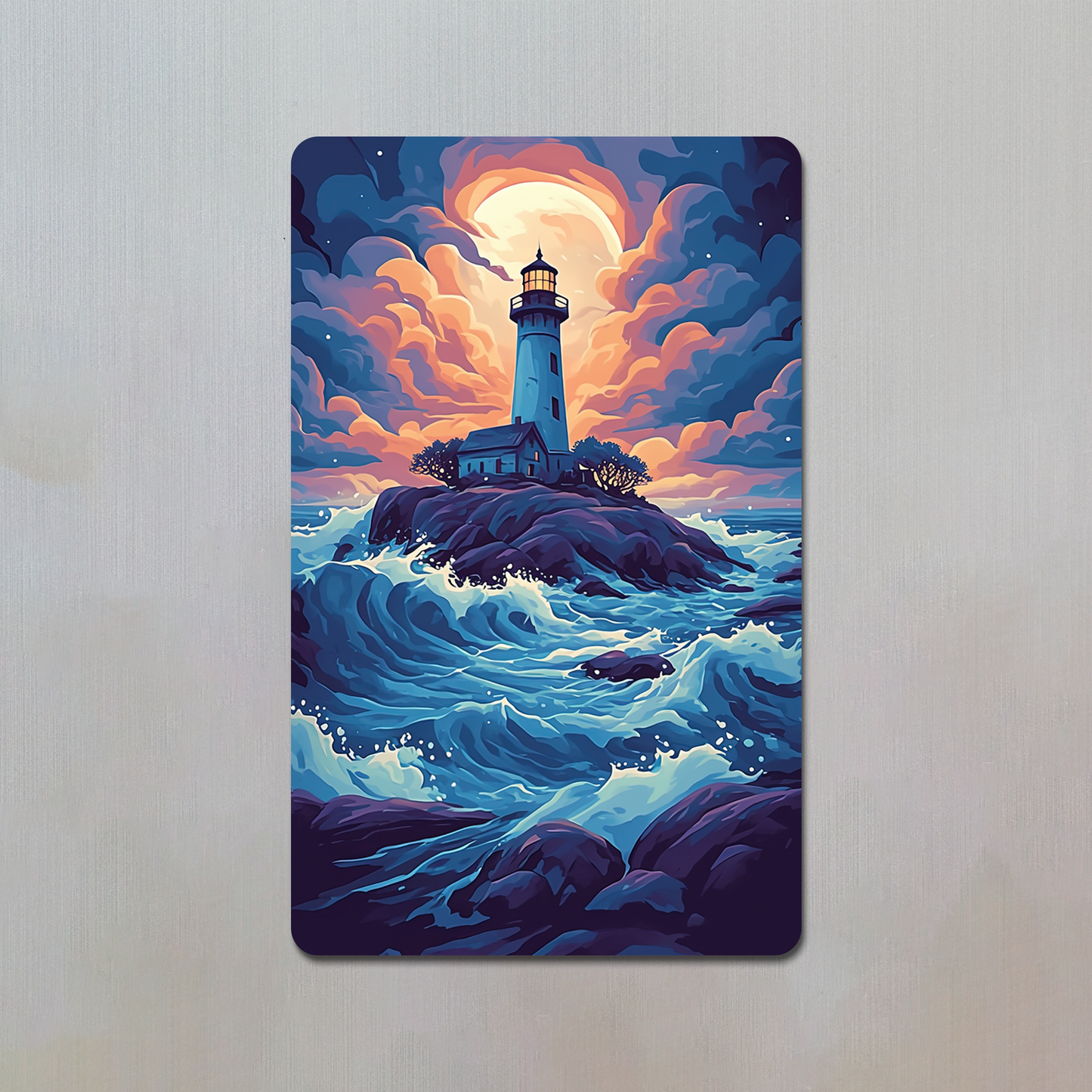 Stormy Lighthouse Fridge Magnet