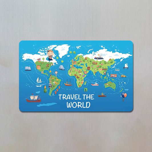 Travel The World Fridge Magnet