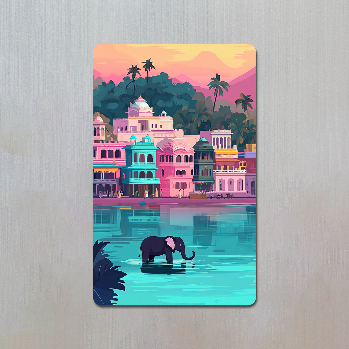 Traditional Indian Village Fridge Magnet