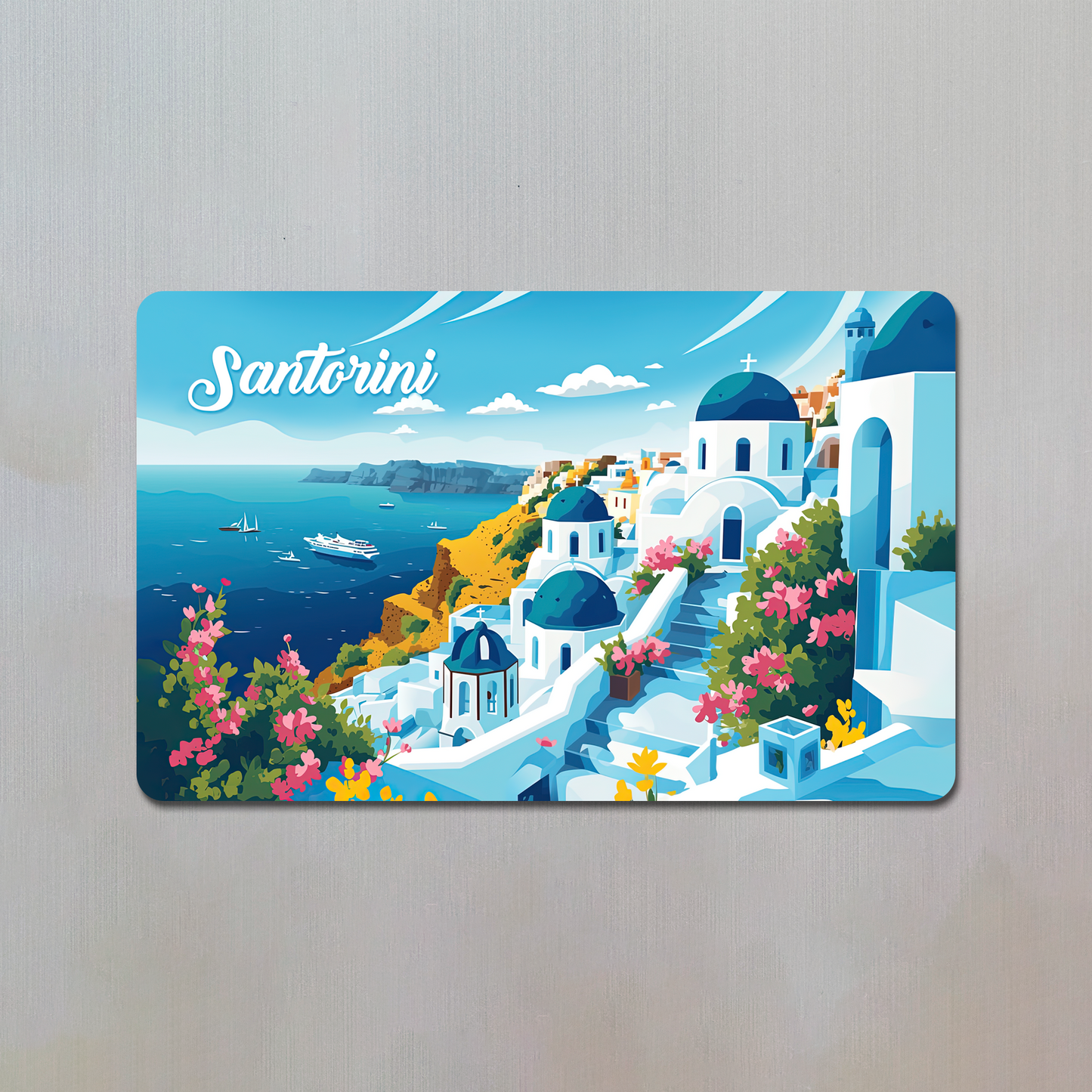 Santorini Fridge Magnet