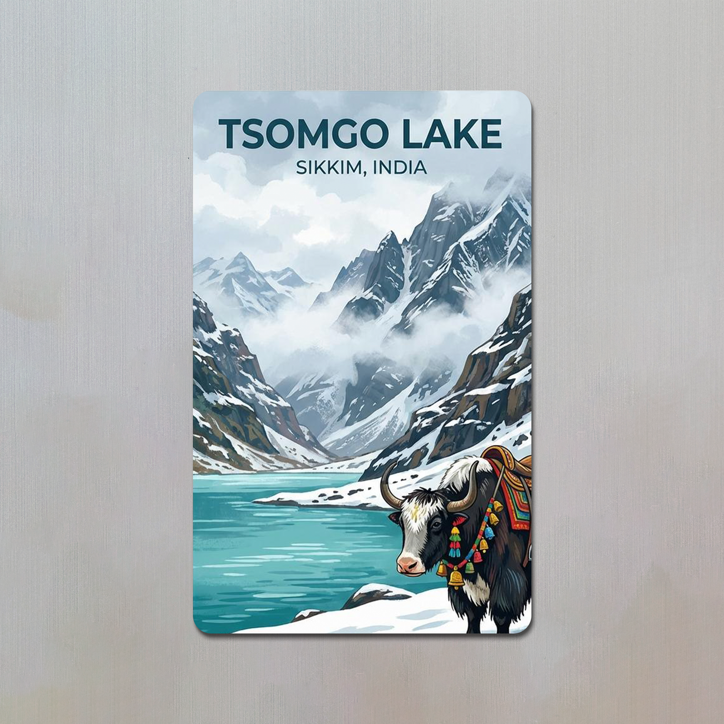 Tsomgo Lake Sikkim Fridge Magnet