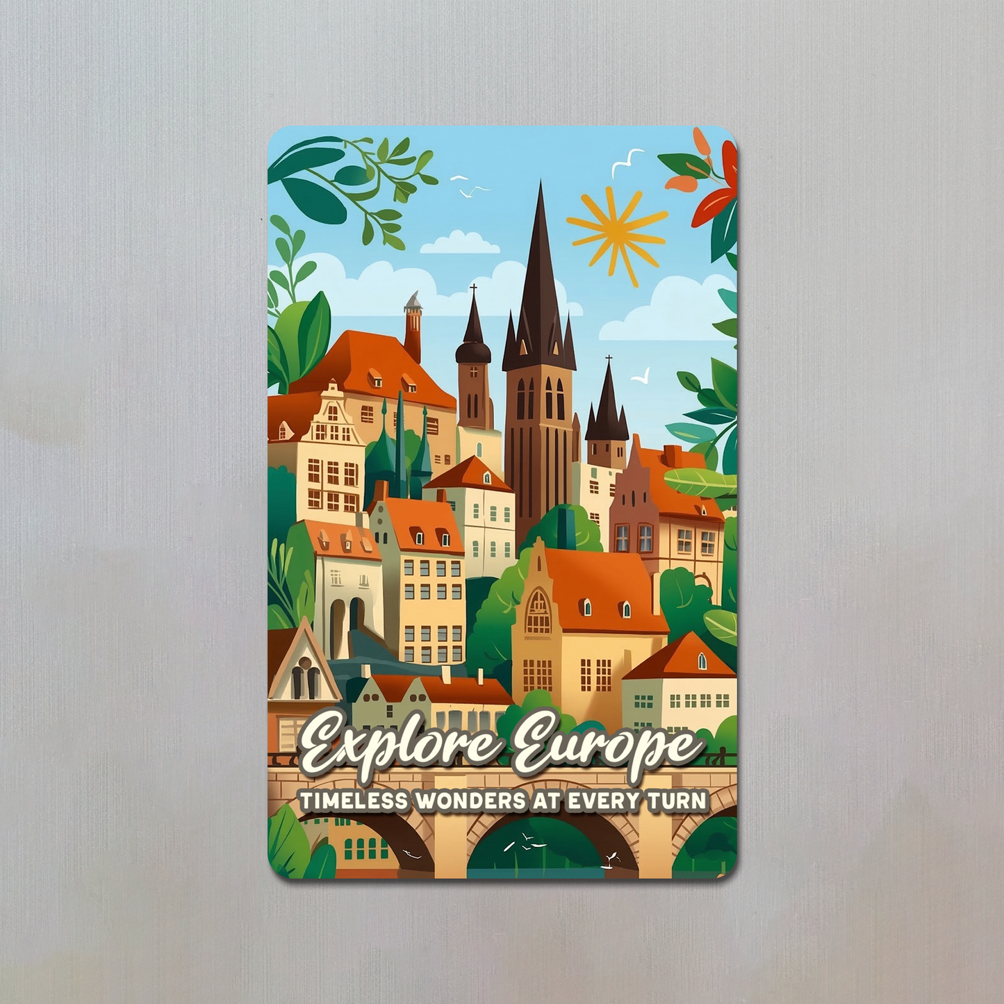 Explore Europe Fridge Magnet