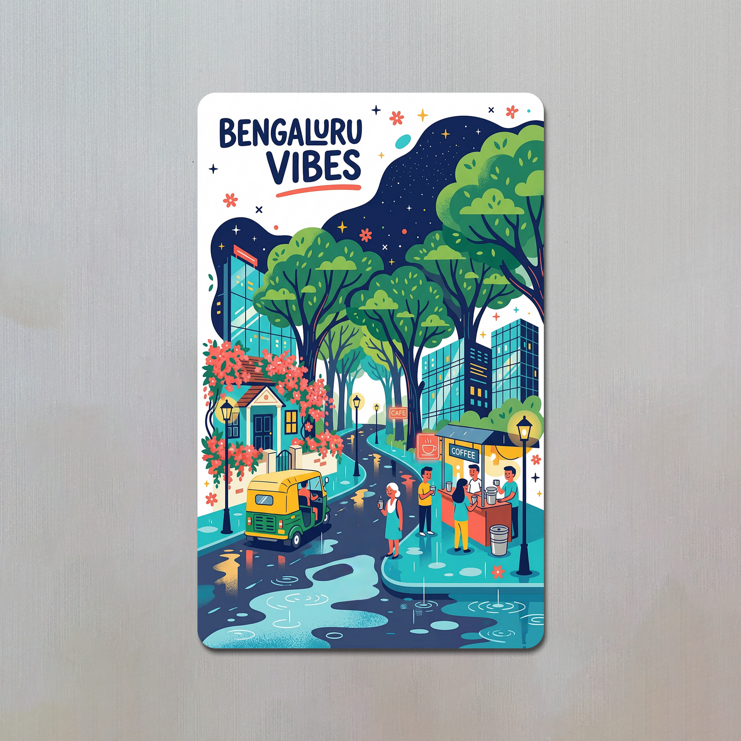 Bengaluru Vibes Fridge Magnet