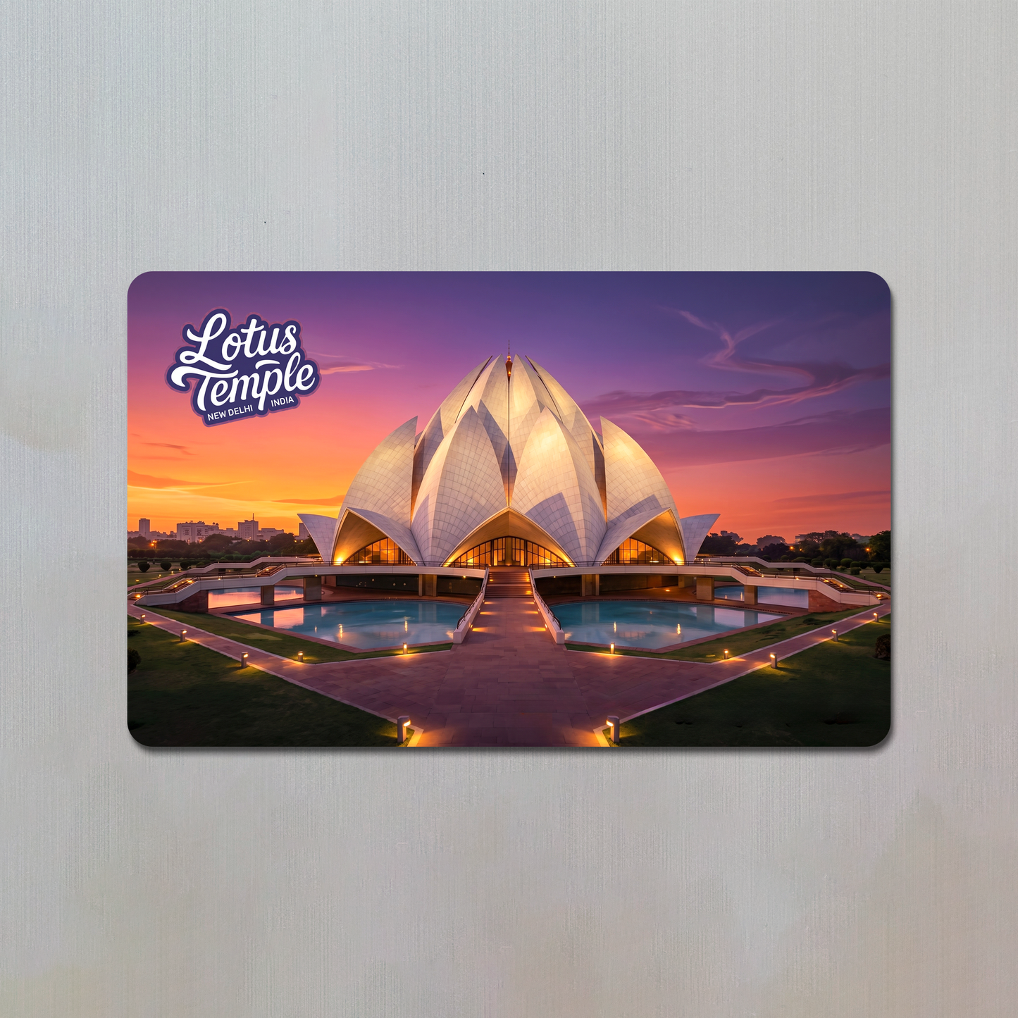Lotus Temple Fridge Magnet