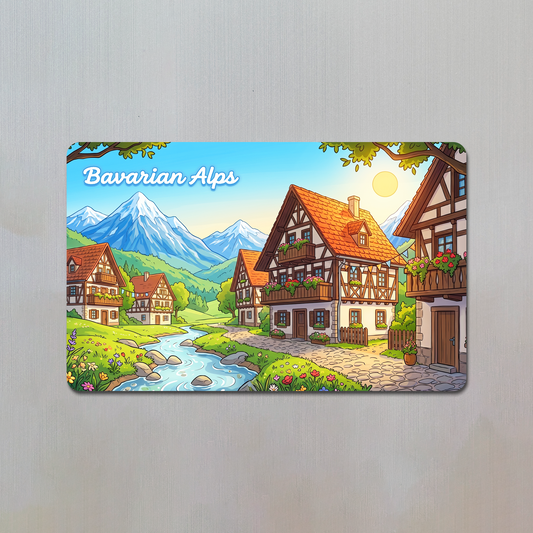 Bavarian Alps Fridge Magnet