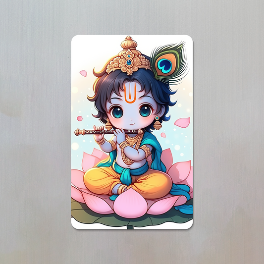 Baby Krishna Playing His Flute Fridge Magnet