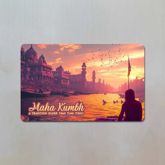 Maha Kumbh River Bank Fridge Magnet