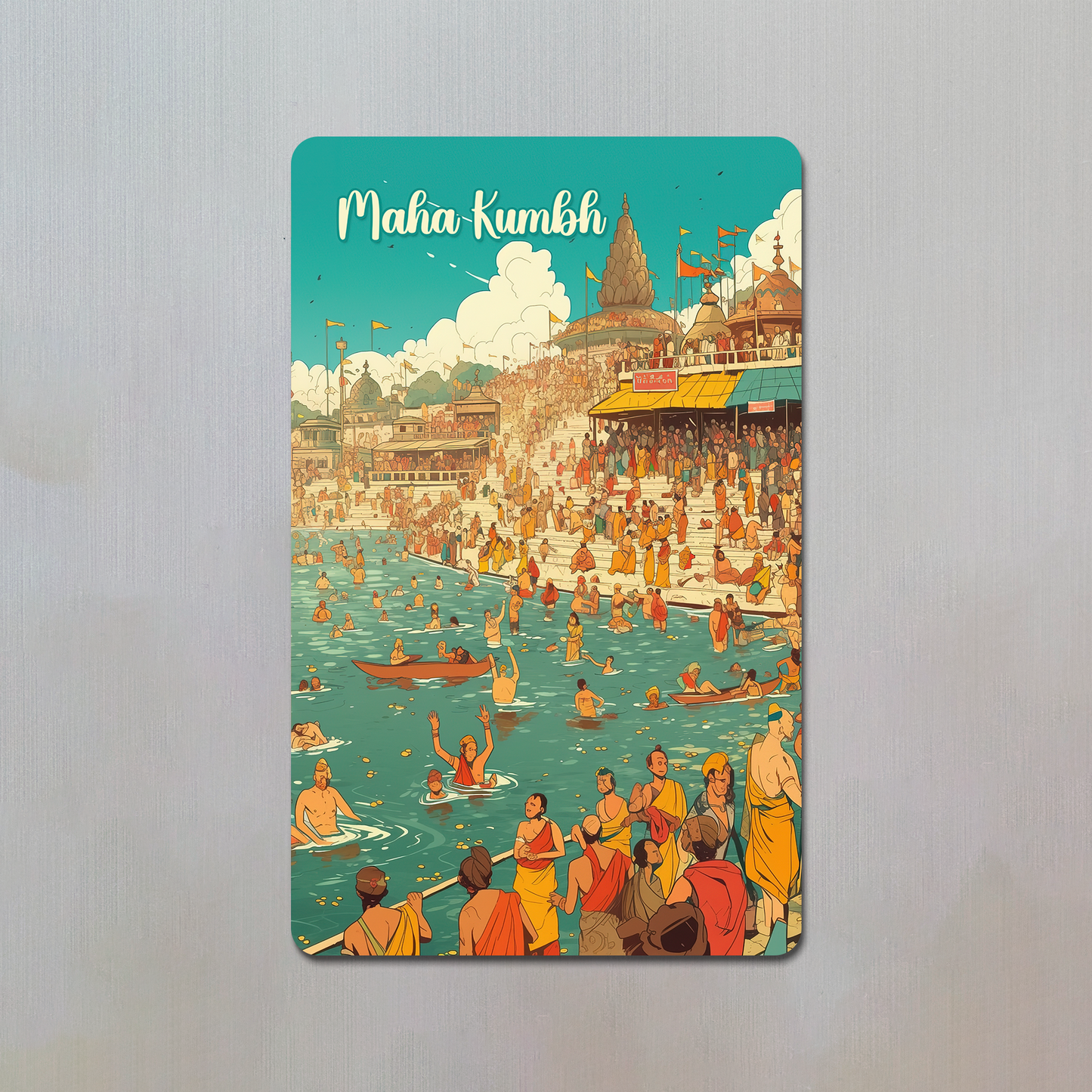 Maha Kumbh Holy Dip Fridge Magnet