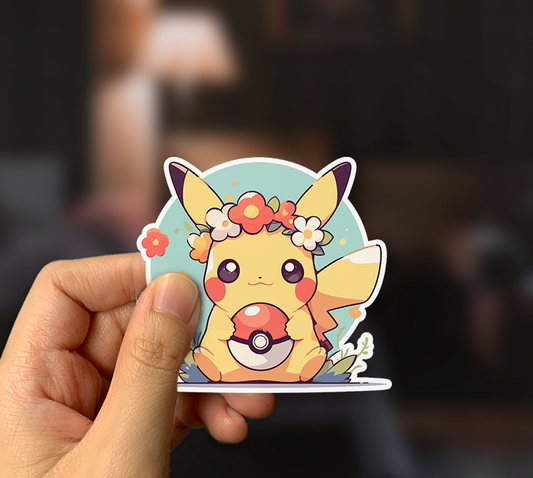 Pikachu Holding a Poké Ball Sticker