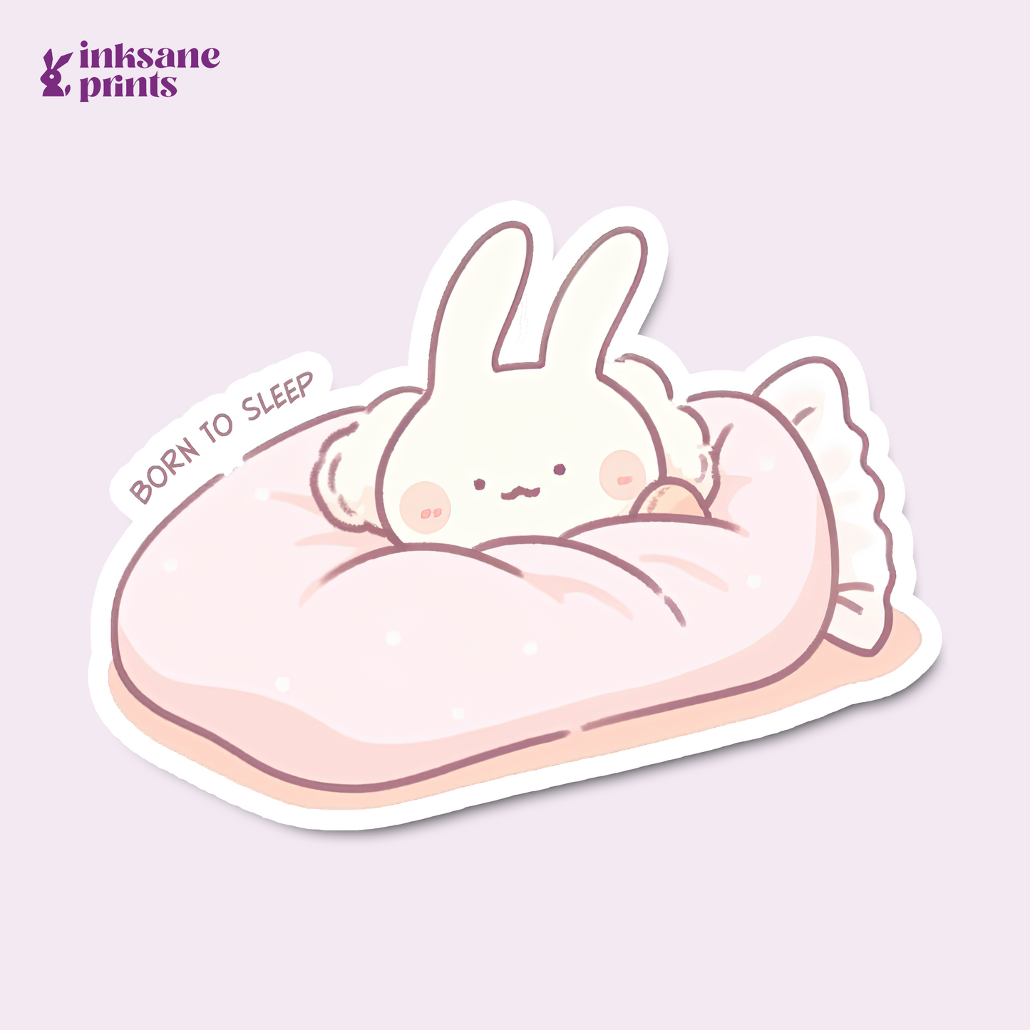 Born to Sleep Bunny Sticker