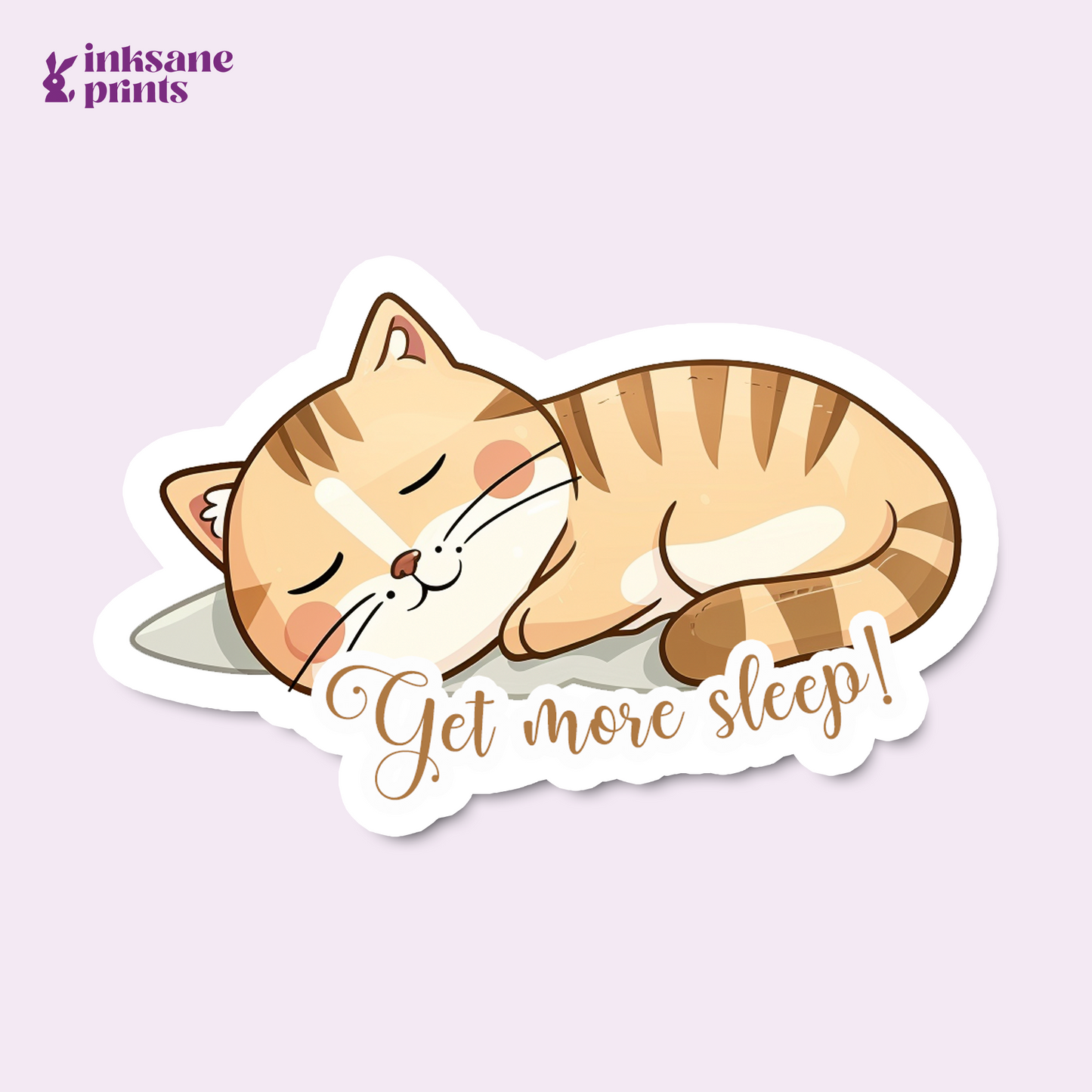 Get More Sleep! Cat Sticker