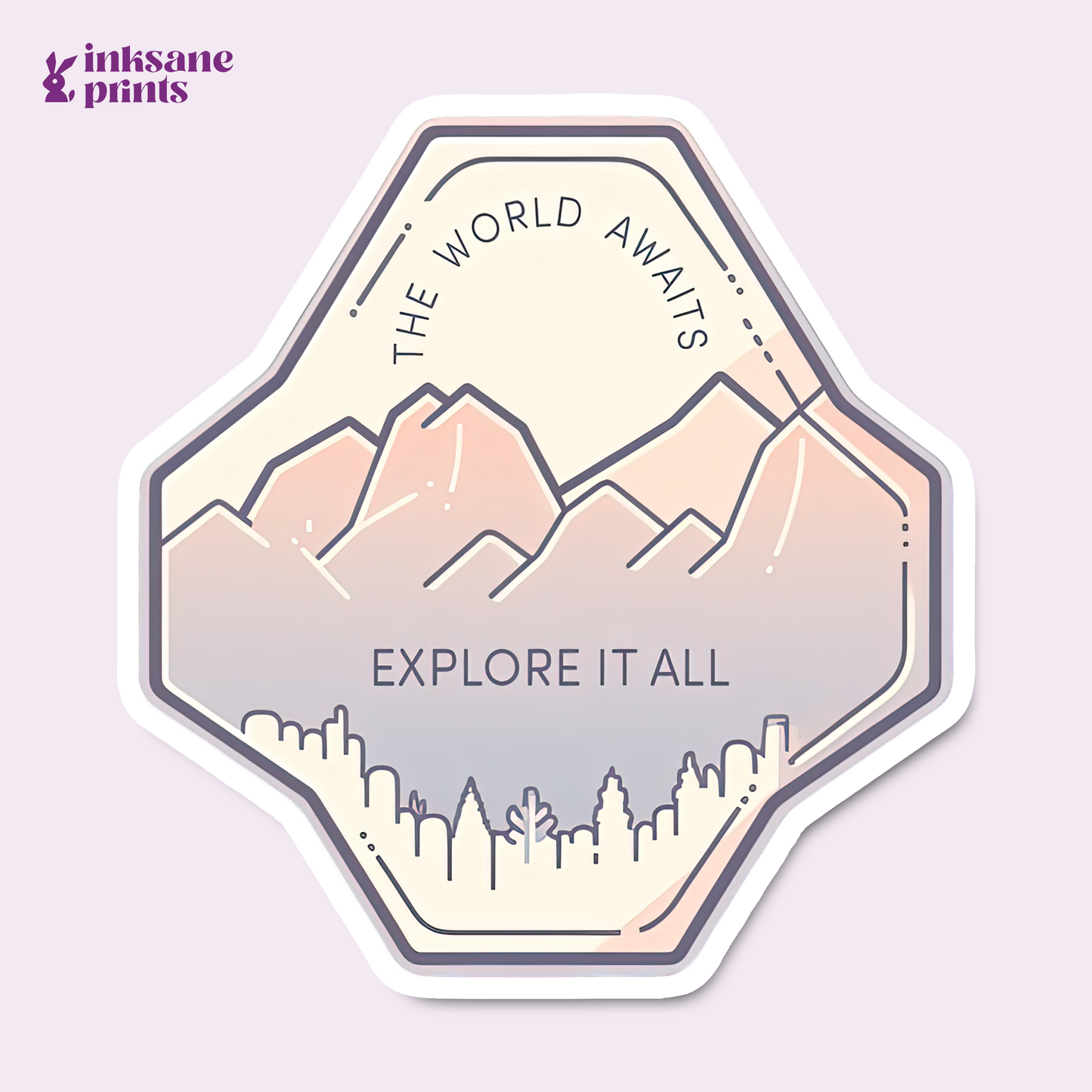 The World Awaits, Explore It All Sticker