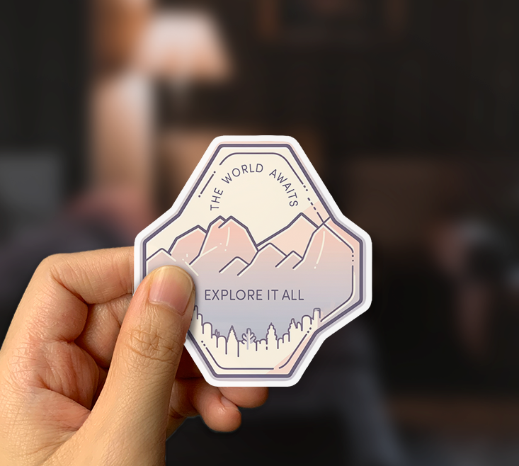 The World Awaits, Explore It All Sticker