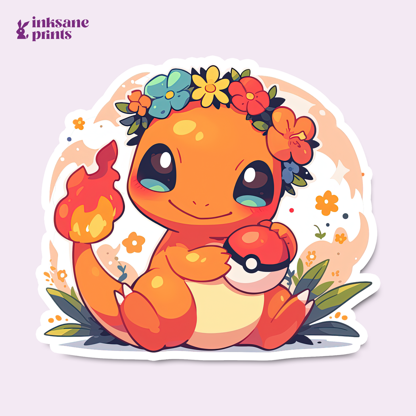 Charmander Holding a Poké Ball Sticker