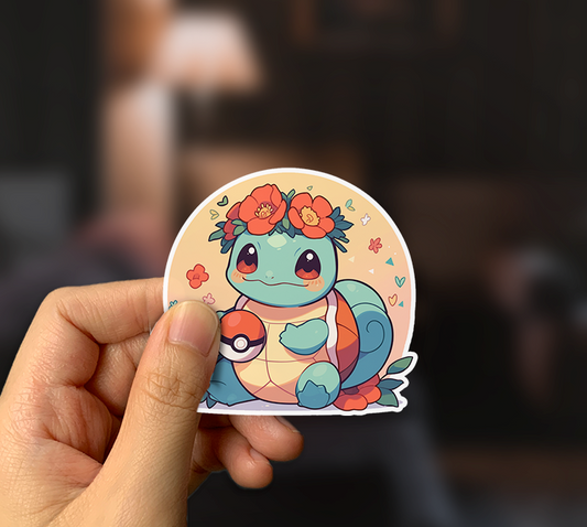 Squirtle Holding a Poké Ball Sticker