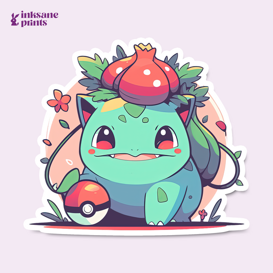 Bulbasaur Holding a Poké Ball Sticker