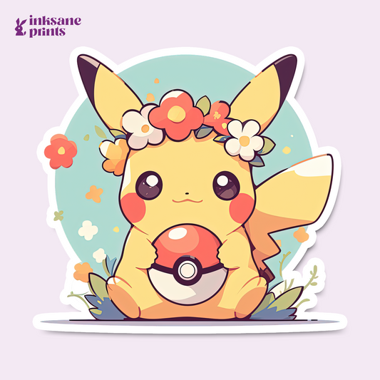 Pikachu Holding a Poké Ball Sticker