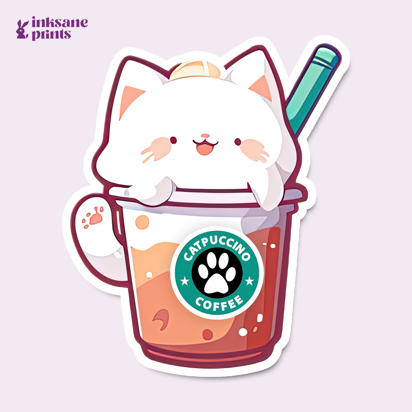 Catpuccino Coffee Sticker