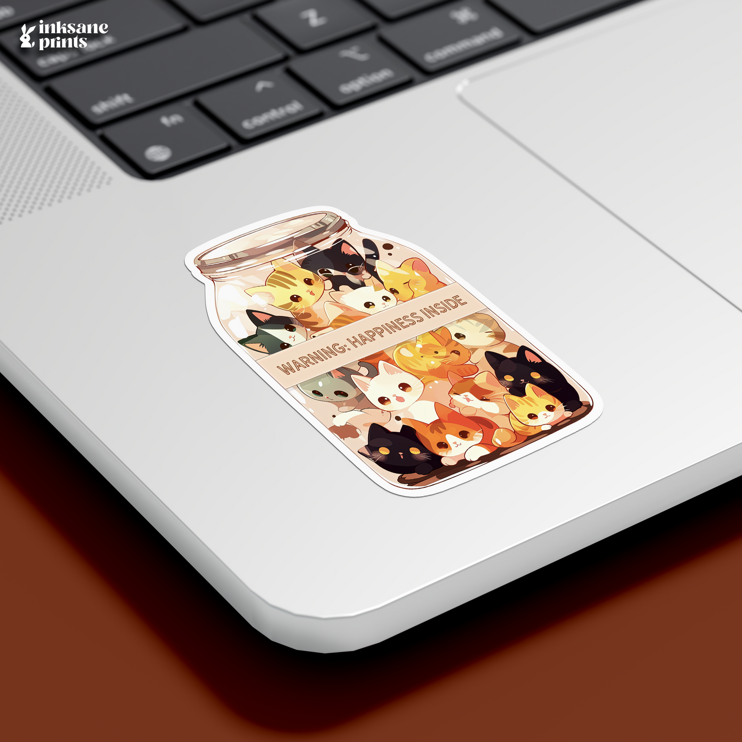 Warning: Happiness Inside Sticker