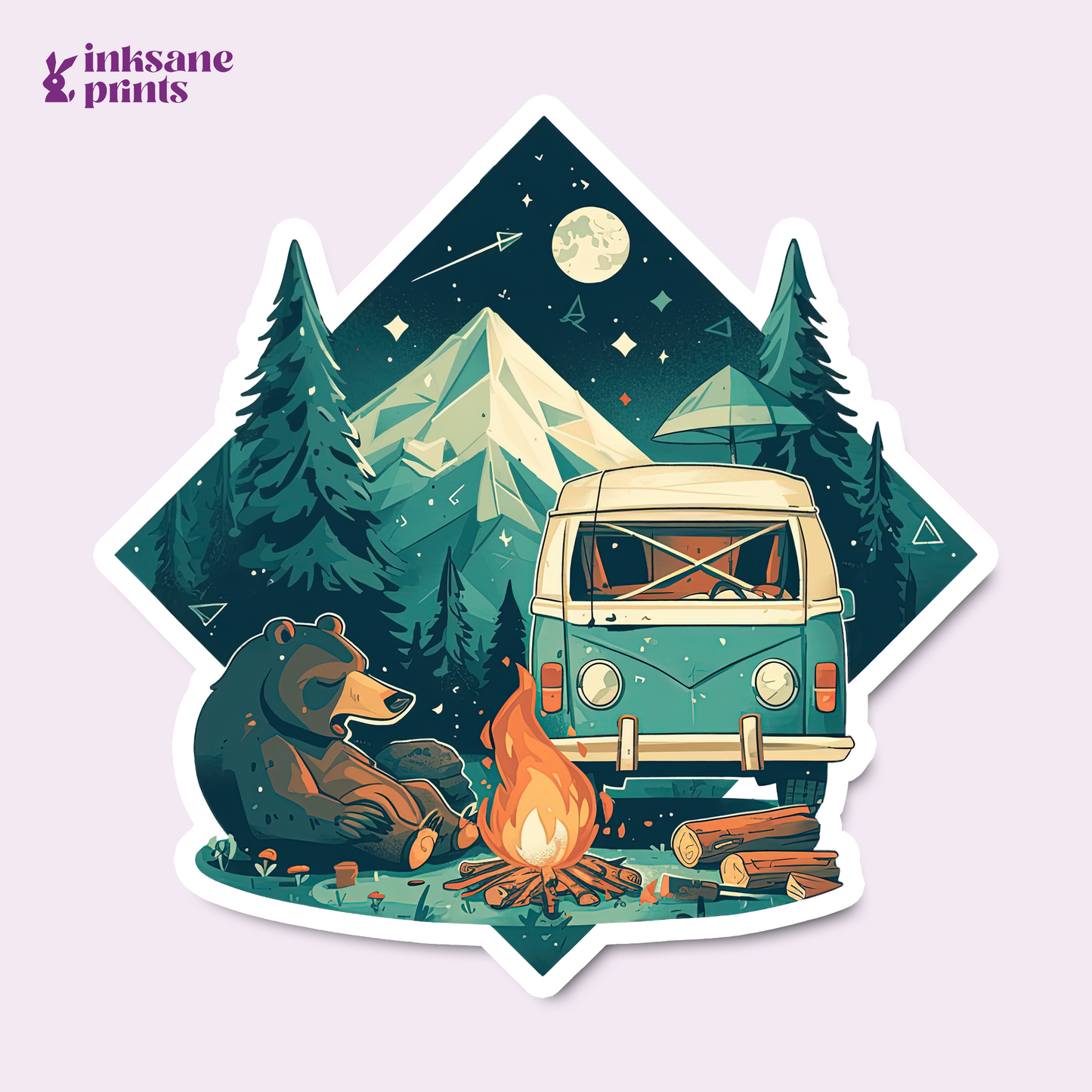 Bearly Awake In Nature Sticker