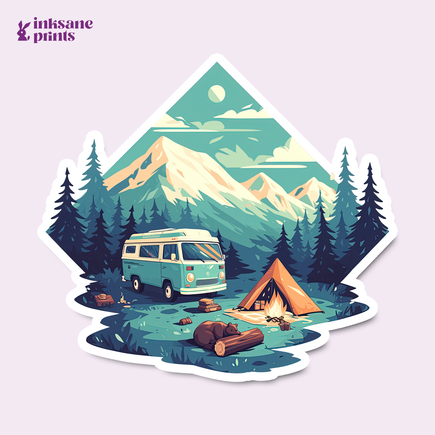 Camping In The Woods Sticker