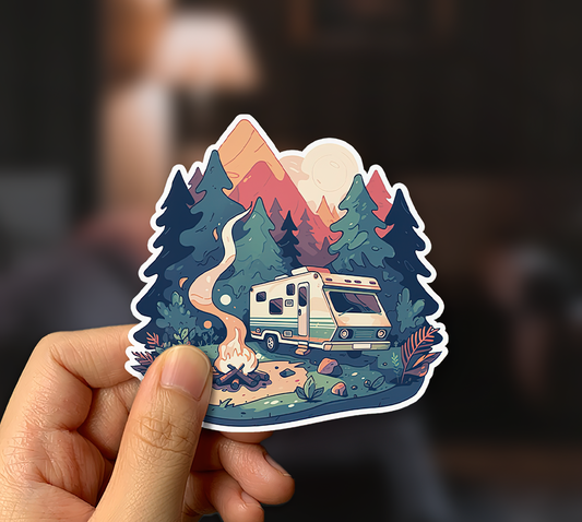 Camping RV Sticker