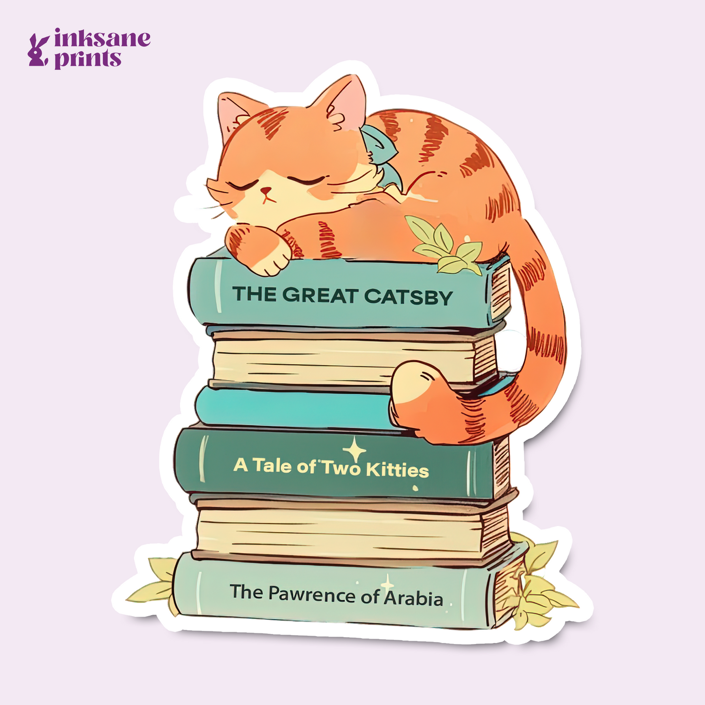 Nerdy Cat Sticker