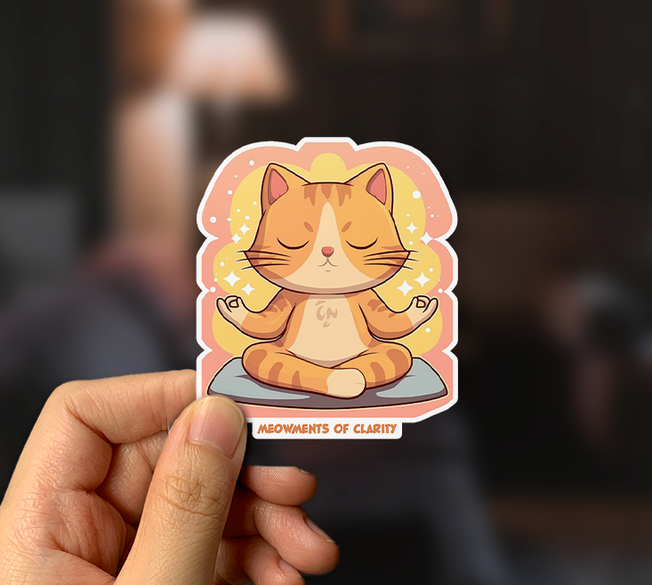 Meowments of Clarity Sticker