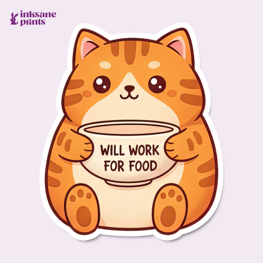 Will Work For Food Sticker