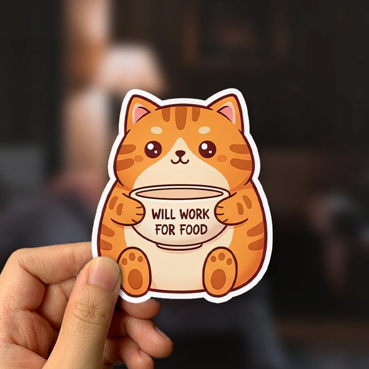Will Work For Food Sticker